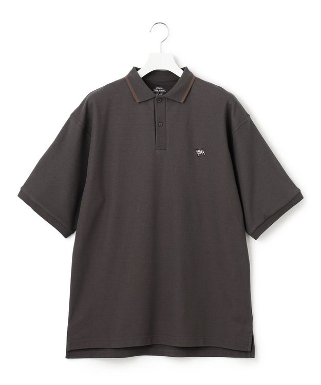 J.PRESS YORK STREET 【UNISEX】ブルドック ワンポイント ポロシャツ グレー系