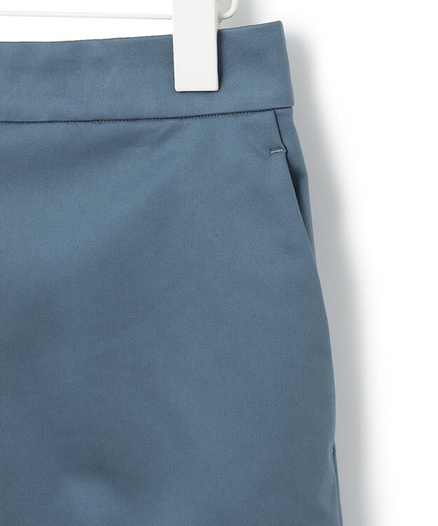 ICB 【洗える】T/Cストレッチサテン ワイドパンツ ライトブルーグレー系