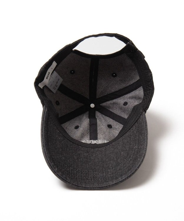 WEGO オールドイングリッシュロゴキャップ デニムブラック