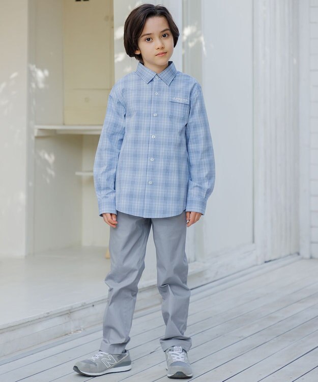 J.PRESS KIDS 【110-130cm】チェック シャツ スカイブルー系3