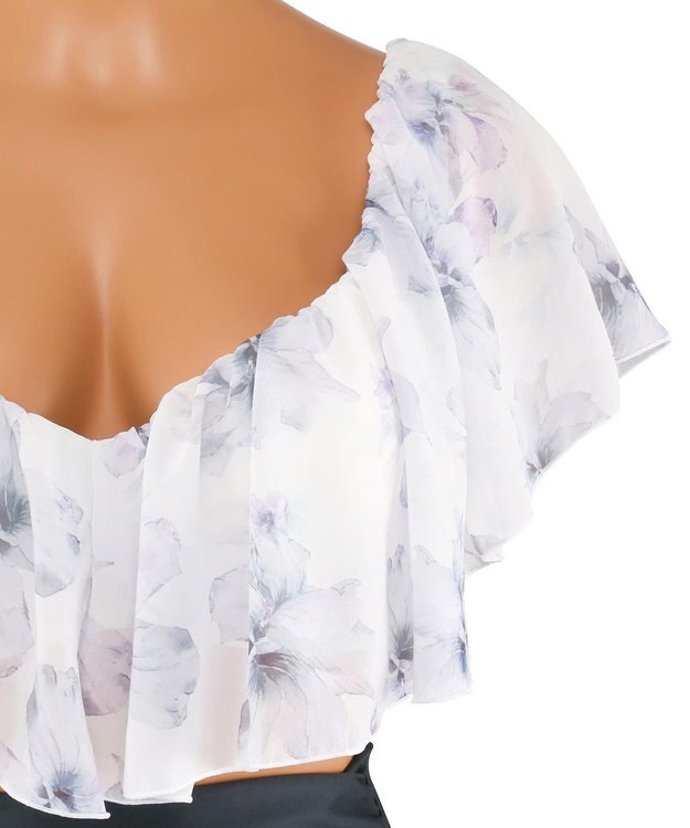 San-ai Resort（三愛水着楽園） 【SALE】軽い着け心地でしっかり盛れる【楽盛り水着】　ワイヤービキニ　7S・9M・11L　【San-ai Resort（サンアイリゾート）】 ホワイト×グレー