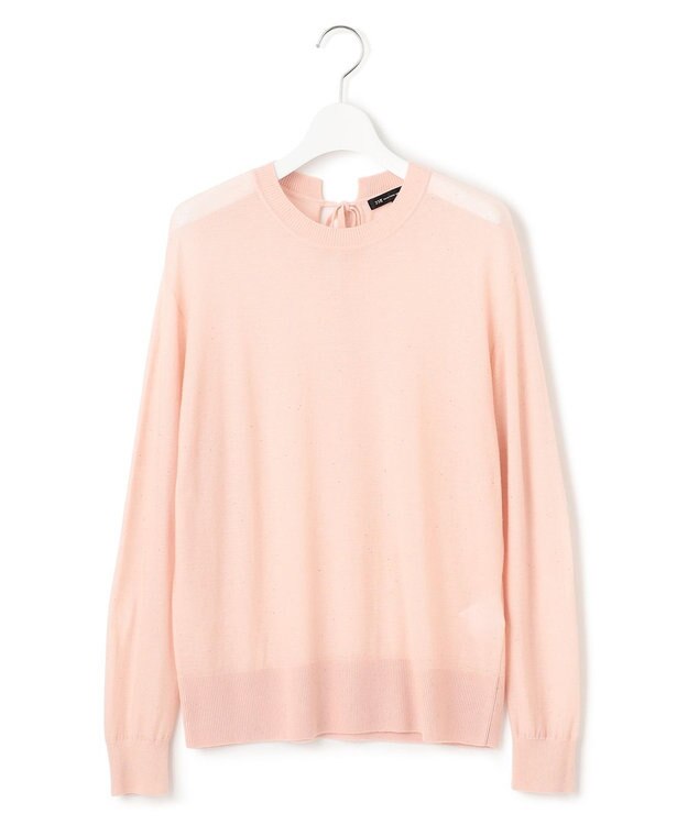 23区 S 【洗える】シアースパンコール ニット ピンクベージュ系