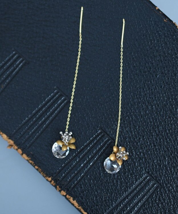 monshiro ウインターコスモスアメリカンピアス シルバー×ゴールド