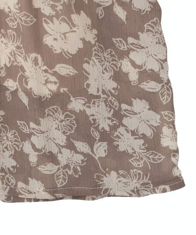 YECCA VECCA 花柄プリーツワンピース Beige