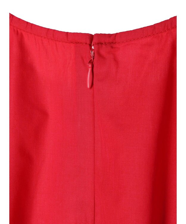 Green Parks ボリューム袖ロングワンピース Red