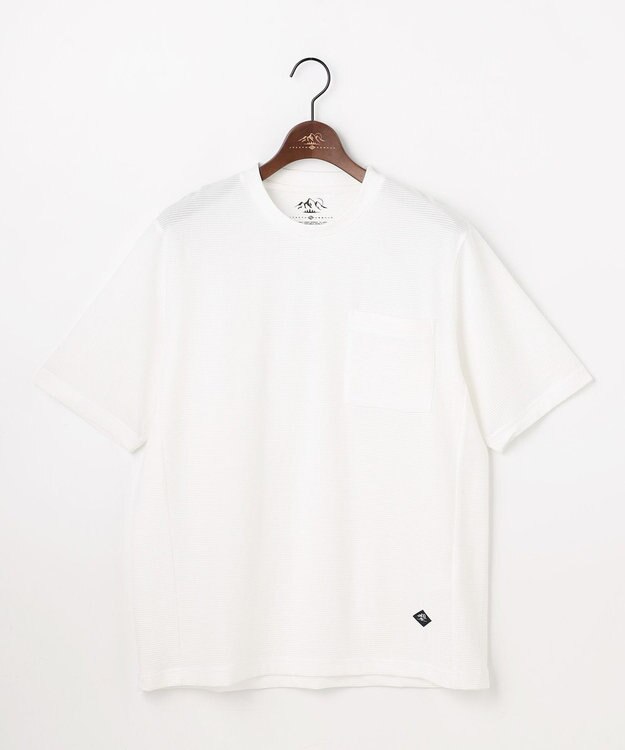JOSEPH ABBOUD MOUNTAIN 【ゆったり】グリットワッフル アウトドアTシャツ ホワイト系