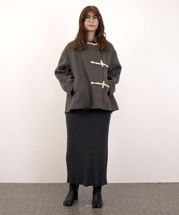 J.PRESS YORK STREET 【WOMEN】ショート ダッフルコート グレー系