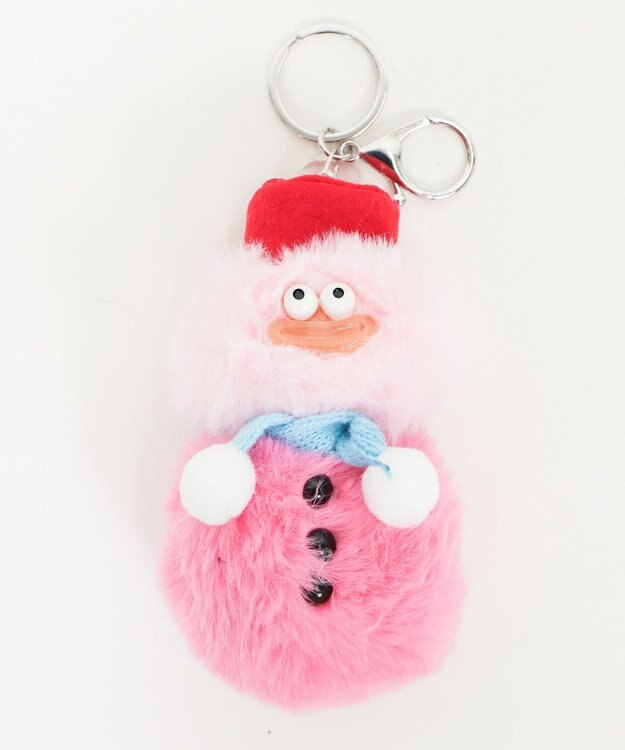 WEGO BIG雪だるまモンスターぬいぐるみキーホルダー ピンク