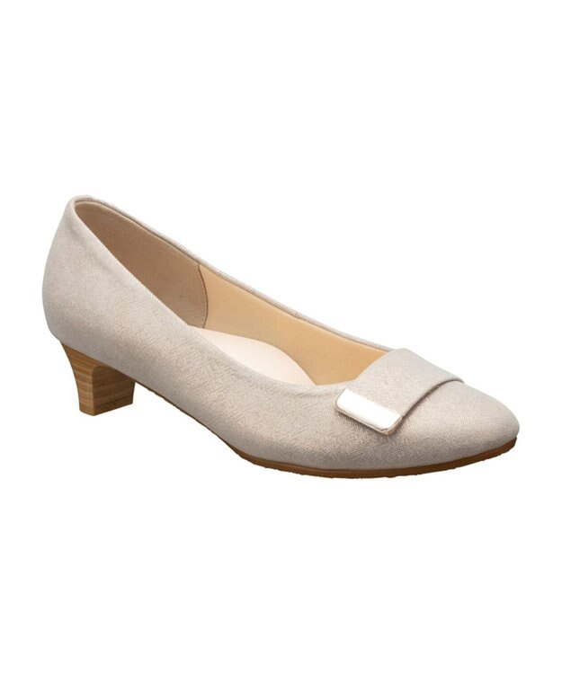 REGAL FOOT COMMUNITY 【ビューフィット】A14Y ラウンドトウデザインパンプス パンプス ライトベージュパール