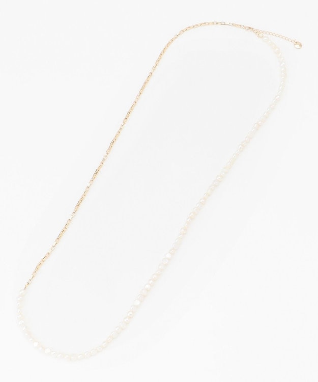 ICB 3WAYパールチェーンネックレス ゴールド系
