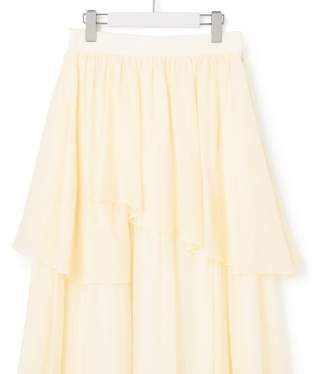 23区 【Oggi4月号掲載/洗える】シアーツイル ティアードスカート アイボリー系