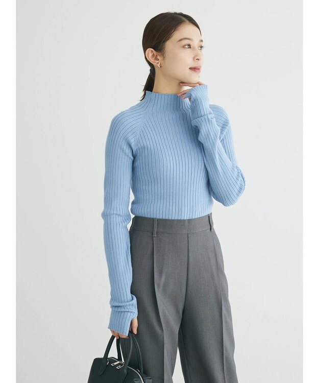 Green Parks ■ＡＪＵＧＡ．×ＧＰ　ハイネックリブニット Sax