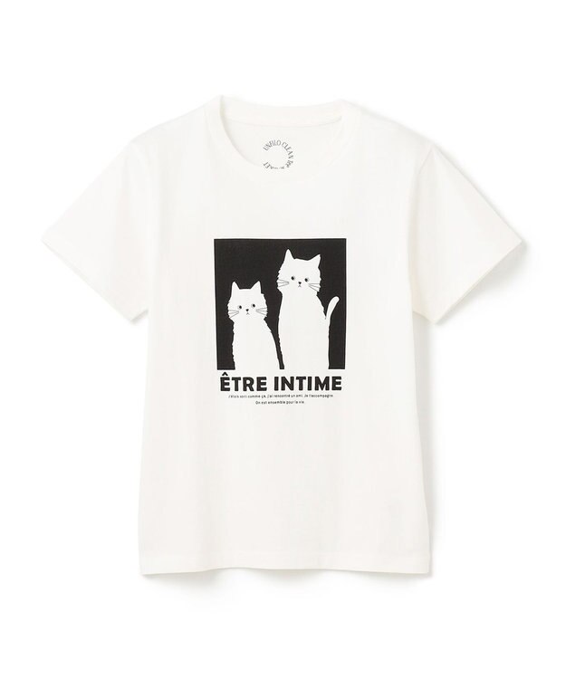 UNFILO 【110-150cm】CLEAN Tee(UNISEX) オフ[ネコ]