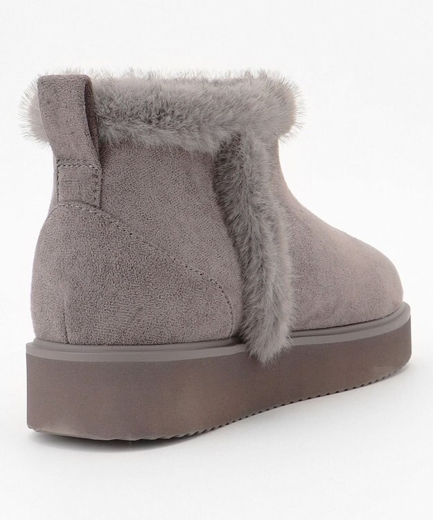 ANY SIS 【23.0~24.0cm】ボリュームソールフェイクムートン ブーツ ライトグレー