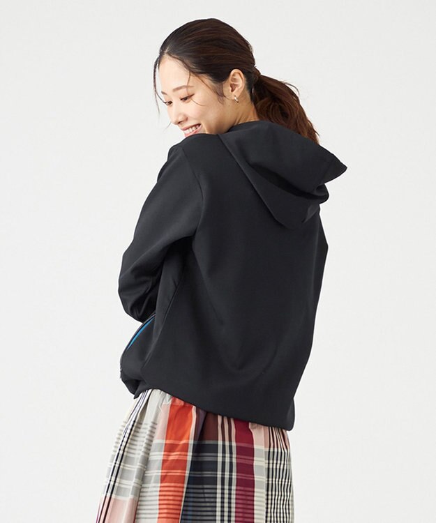 SHARE PARK LADIES 【UVカット・吸水速乾・ストレッチ・軽量・アンチピリング 】ダンボールフードパーカー（S・Mサイズ） ブラック系