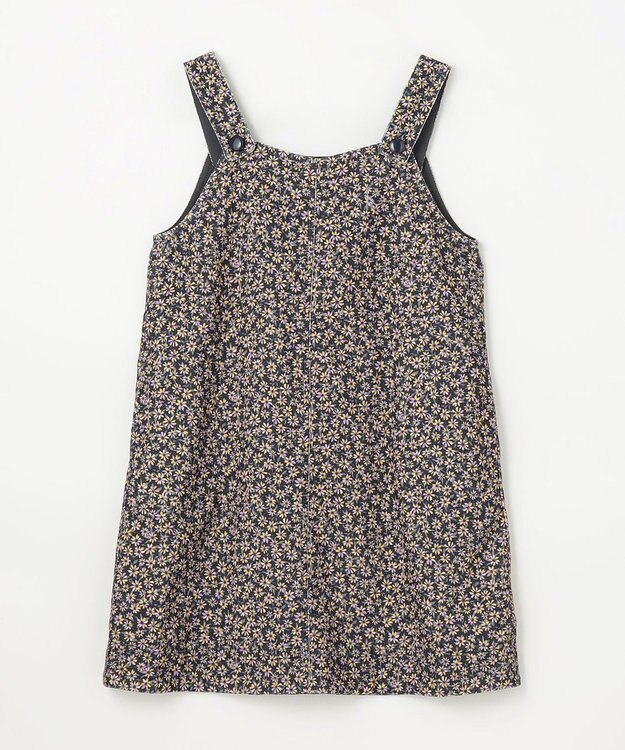 組曲 KIDS 【150-160㎝】モノトーンフラワーコーデュロイ ワンピース ブラック系5