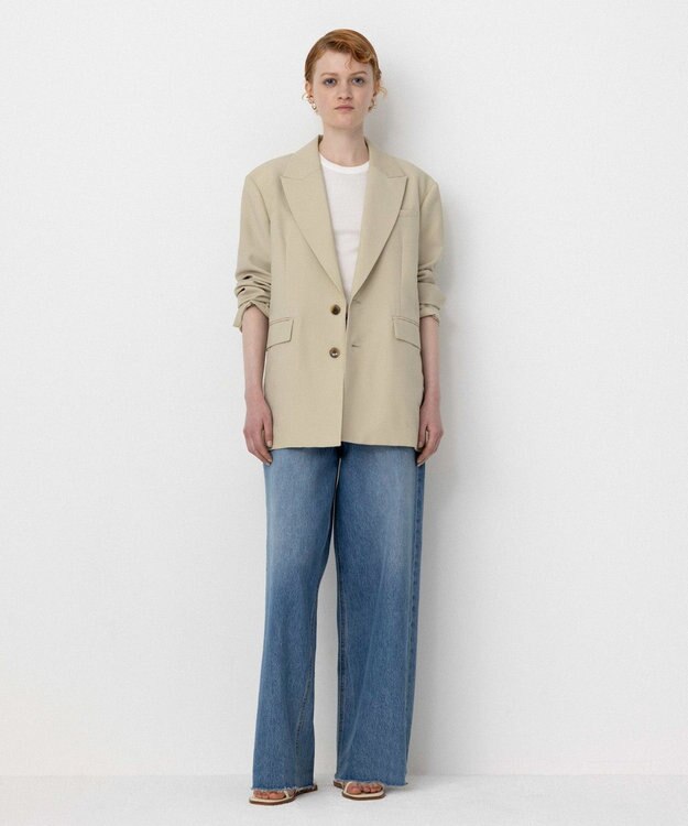 NAVE 【Nave・セットアップ可】ウールポリエステルツイルジャケット ベージュ系