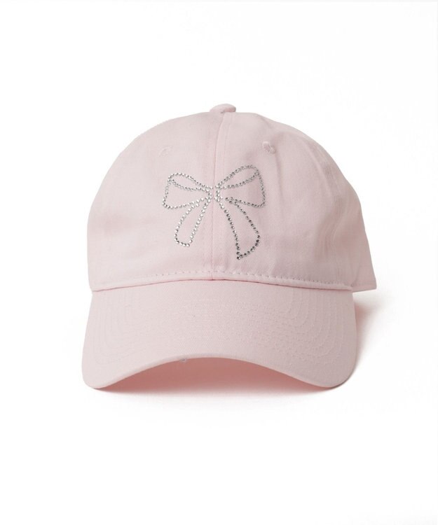 WEGO ラインストーンロゴキャップ ライトピンク