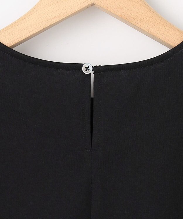 組曲 【先行予約】プレーティング天竺 フレアスリーブカットソー ブラック系