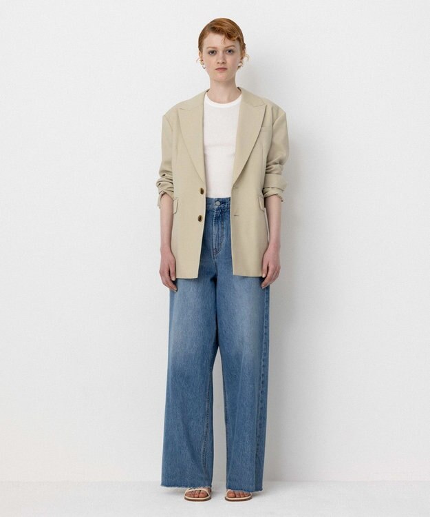 NAVE 【Nave・セットアップ可】ウールポリエステルツイルジャケット ベージュ系