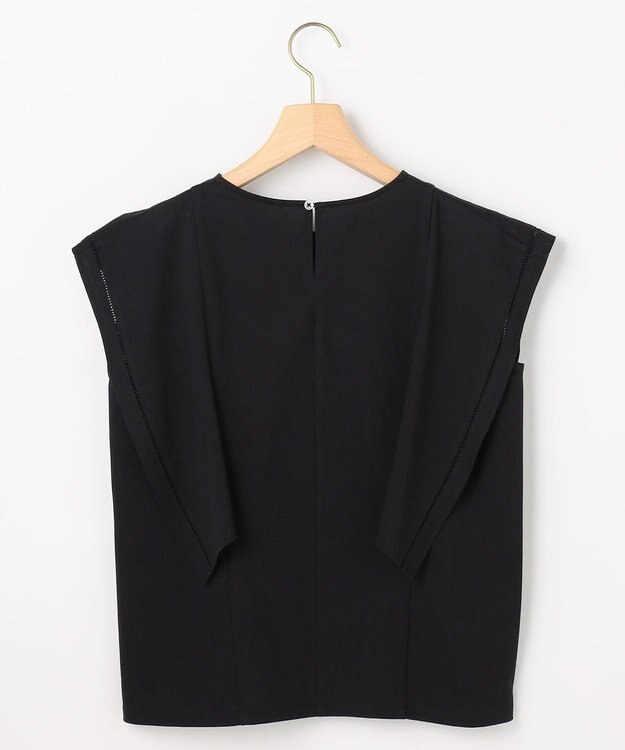 組曲 【先行予約】プレーティング天竺 フレアスリーブカットソー ブラック系