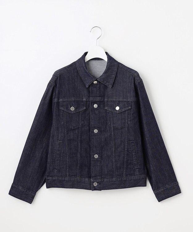 自由区 S 【洗える】ウスカルデニムベーシック ジャケット インディゴ