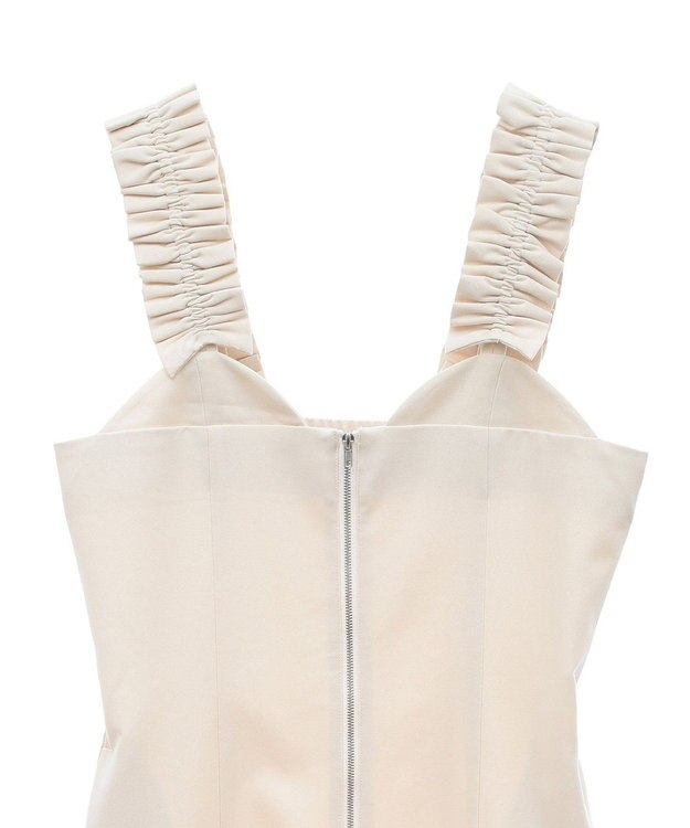 Green Parks フロントジップキャミワンピース Ivory