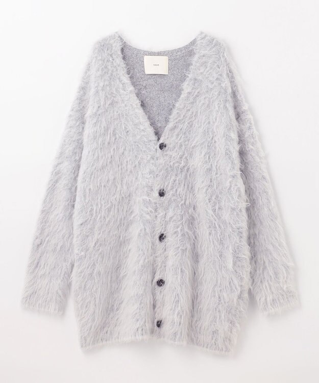 NAVE 【Nave】モヘアシャギー カーディガン ライトグレー系