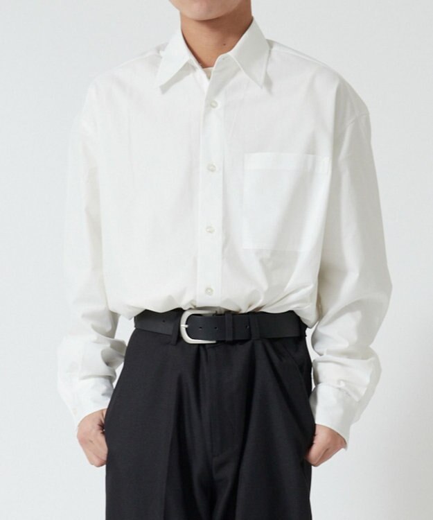 WEGO 【SCHOOLITEM】メンズスクールシャツL／S ホワイト