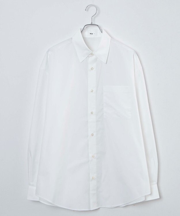 WEGO 【SCHOOLITEM】メンズスクールシャツL／S ホワイト