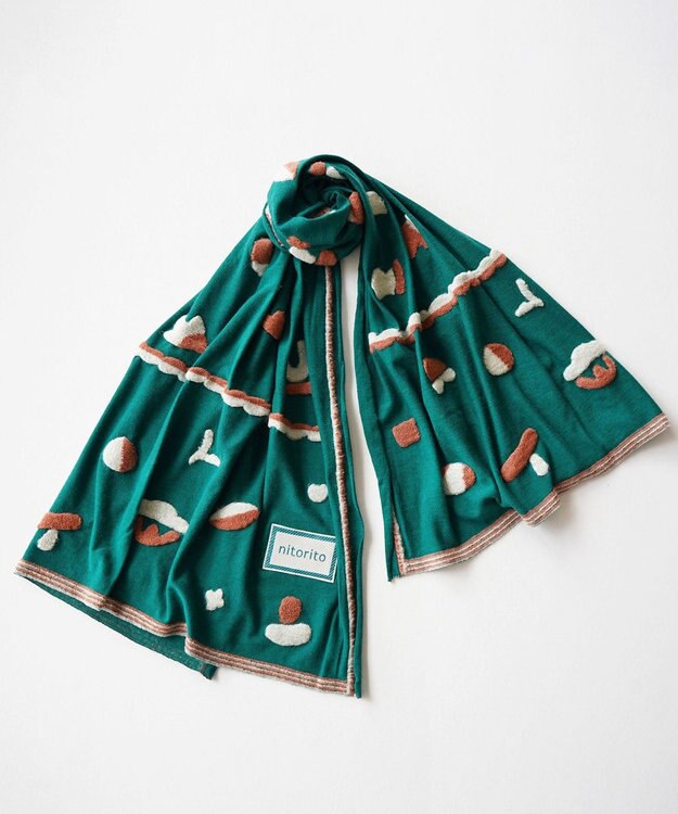 nitorito 【UNISEX】Sanpo オリジナル柄 ストール green
