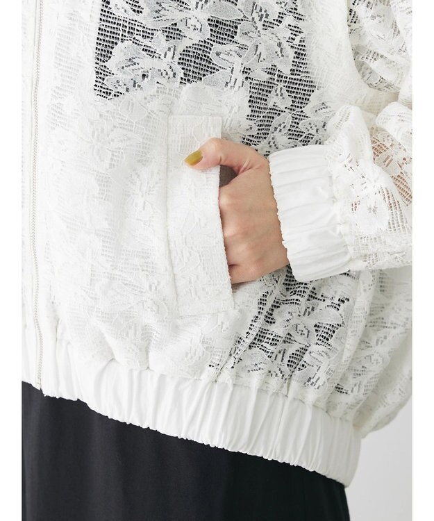 Green Parks ２ＷＡＹ　レースブルゾン Off White