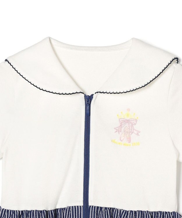 Chacott ジップアップワンピース ネイビー