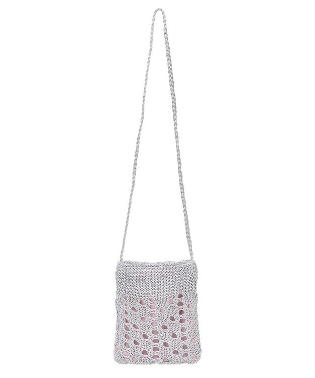 Green Parks ・ＱＵＯＮ　マクラメメタルミニショルダー Silver