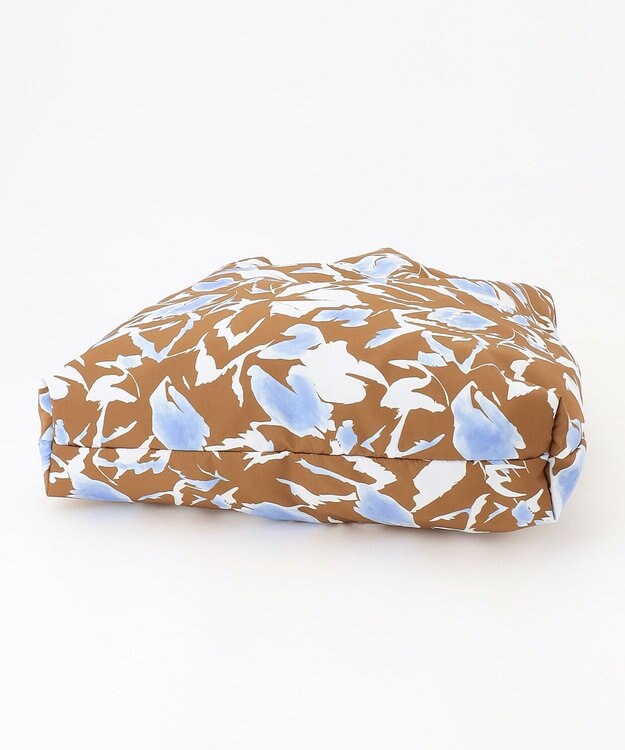 ICB ウォーターフラワープリント トートバッグ キャメル系柄