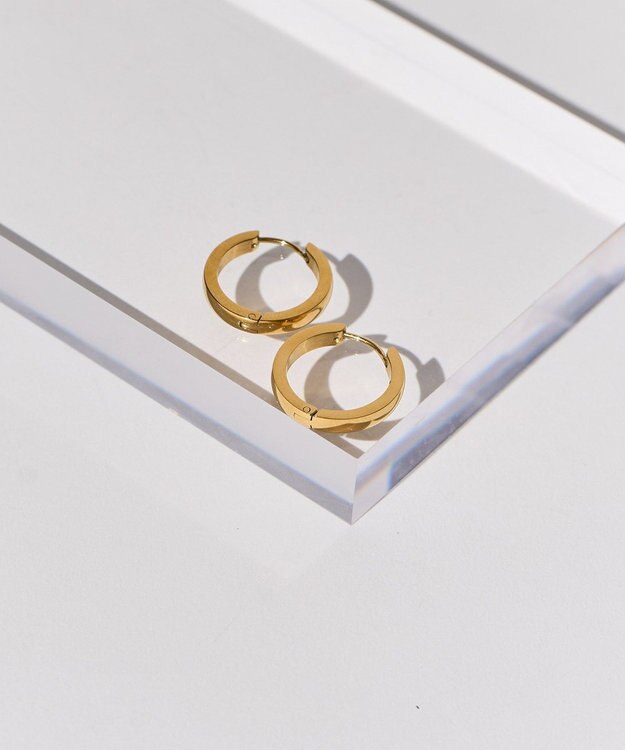 AMERICAN HOLIC ステンレス　ワンタッチフープピアス Gold