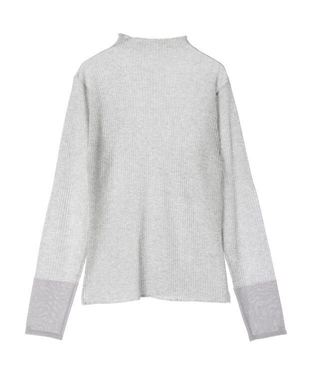 Green Parks AnriettMusee ラメ切替スリーブリブシアーニット Light Gray