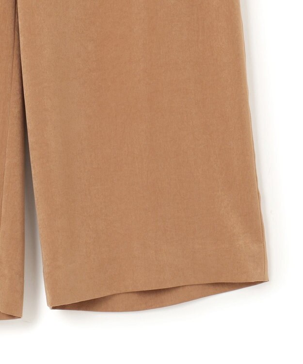 23区 L 【見上愛さん着用/Oggi10月号掲載/洗える】スエーディーサテン ワイド パンツ キャメル系