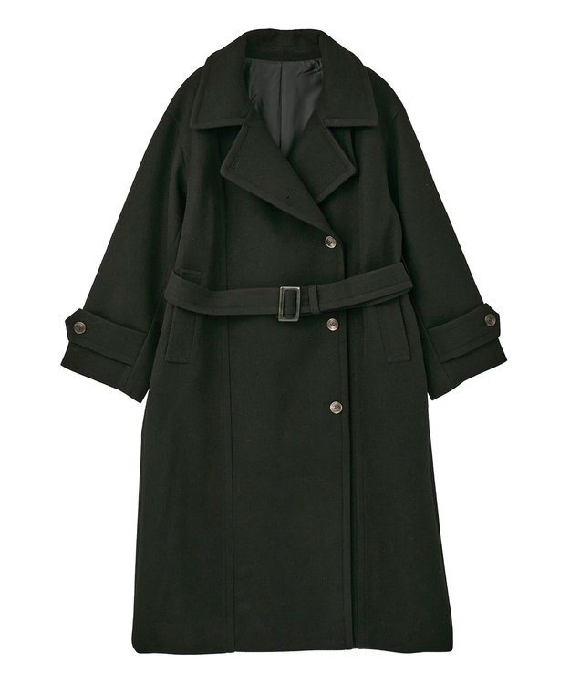 earth music&ecology 3WAYカラーロングコート Black