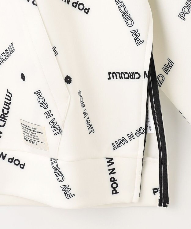 PW CIRCULUS 【 伸縮性あり 】【MEN】 LOGO  ネックウォーマー付フーディ ホワイト系5