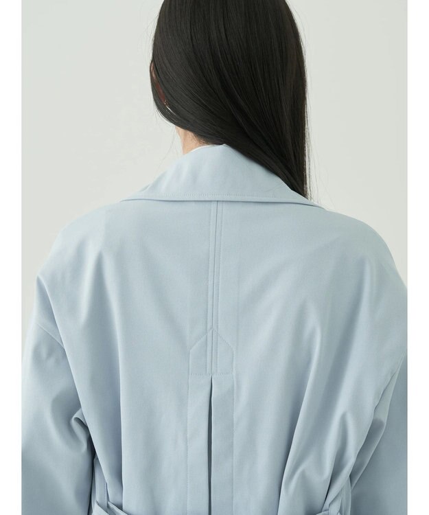 earth music&ecology 着流しロングトレンチ Sax