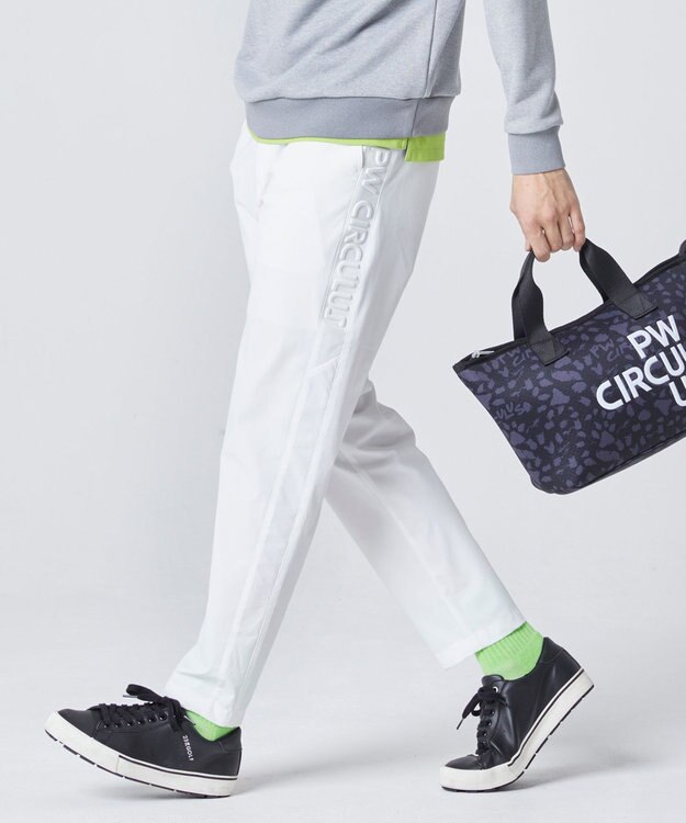 PW CIRCULUS 【MEN】【ストレッチ】 サイドロゴ ベルト パンツ ホワイト系