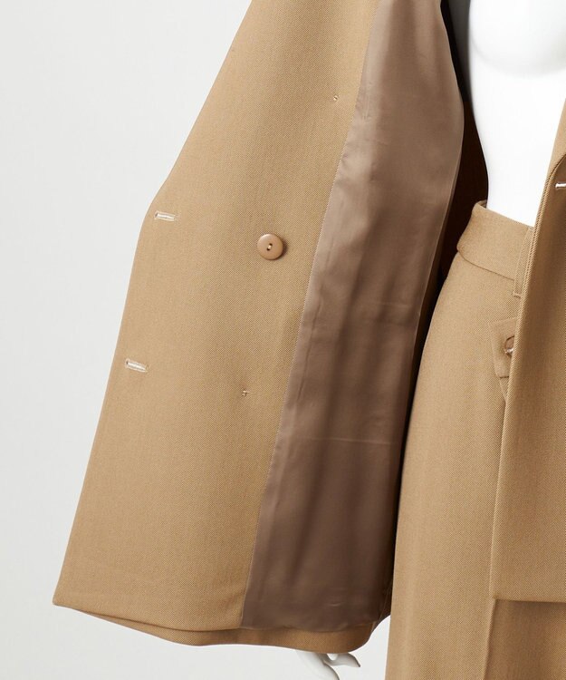 23区 S 【エステータ】ウールギャバジン ダブルブレスト ジャケット ベージュ系