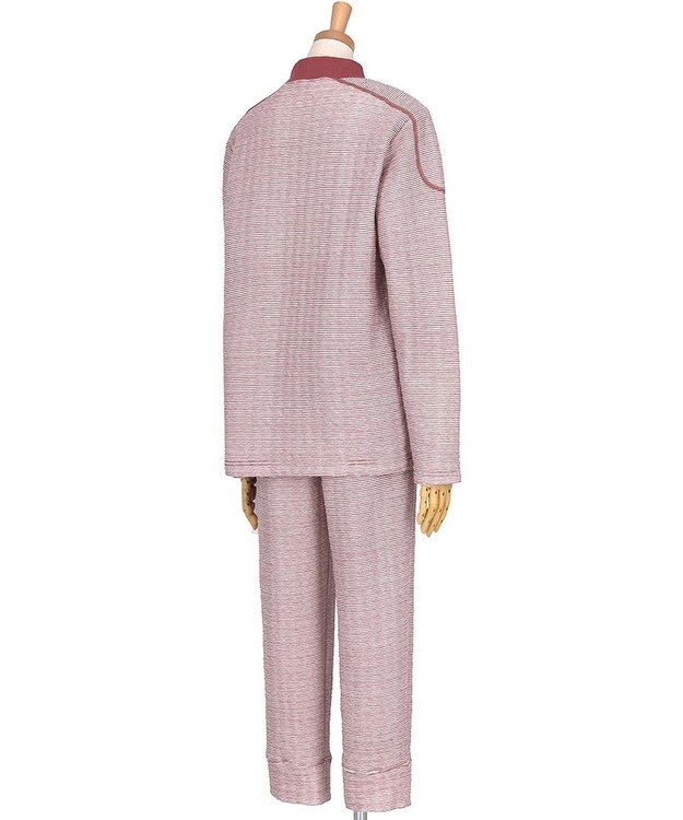 ワコール／睡眠科学 パジャマ キルトニット素材(本体) あったか 長袖 長ズボン レディース YDW477 睡眠科学／ワコール レッド