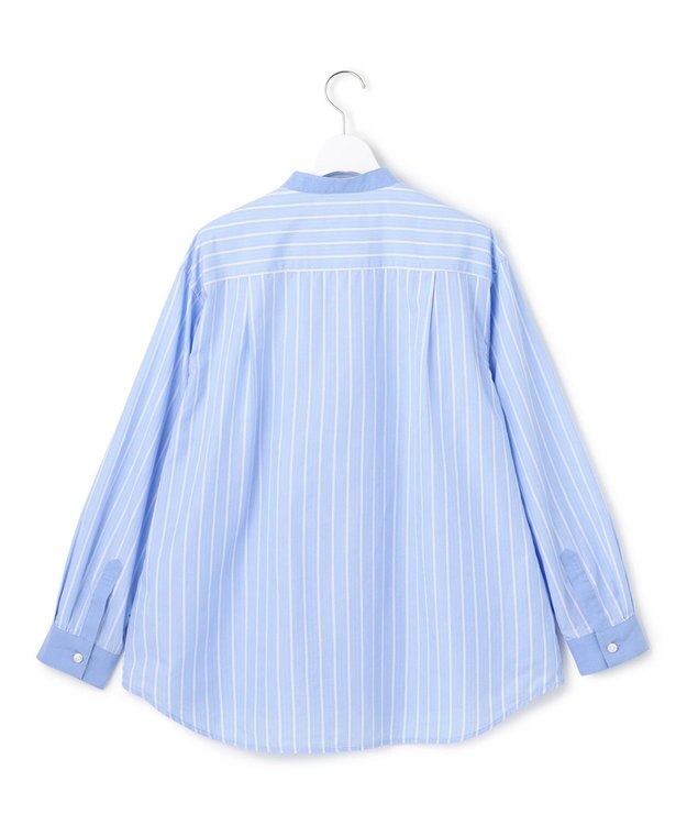 J.PRESS YORK STREET 【WOMEN】コットンタイプライターストライプ ブラウス サックスブルー系1