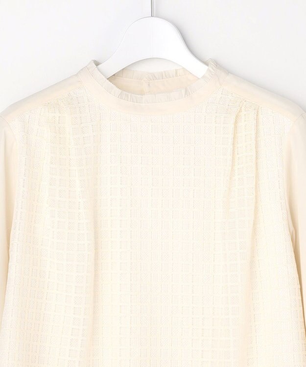 J.PRESS LADIES L レースコンビ カットソー ライトベージュ系