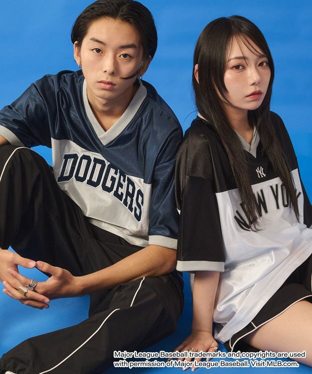 WEGO 【ユニセックス着用ITEM】別注MLBメッシュゲームグラフィックT（SS） ブルーその他