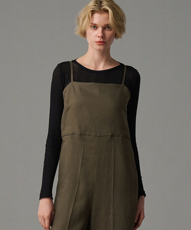 uncrave 【手洗い可】シアー ランダムリブ カットソー（uncrave STANDARD） ブラック