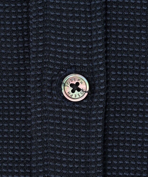 JOSEPH HOMME 【新素材】グリットタックジャージー　ウィングカラーシャツ ネイビー系