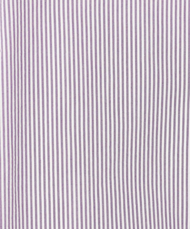 J.PRESS MEN 【KING SIZE】【クールマックス】サッカーストライプ／マイクロギンガムチェック シャツ/B.D パープル系1